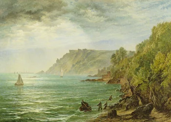 Estuaire de Salcombe, Devon du Sud, 1882